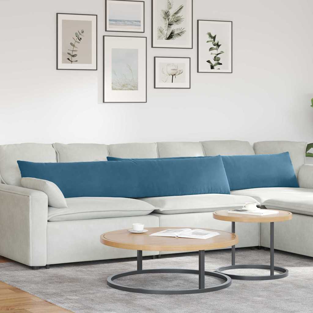 Sofa Kussens 2 stuks Blauw 200 x 40 cm Cordstof is nu te koop bij PeponiXL, paradijselijk wonen!