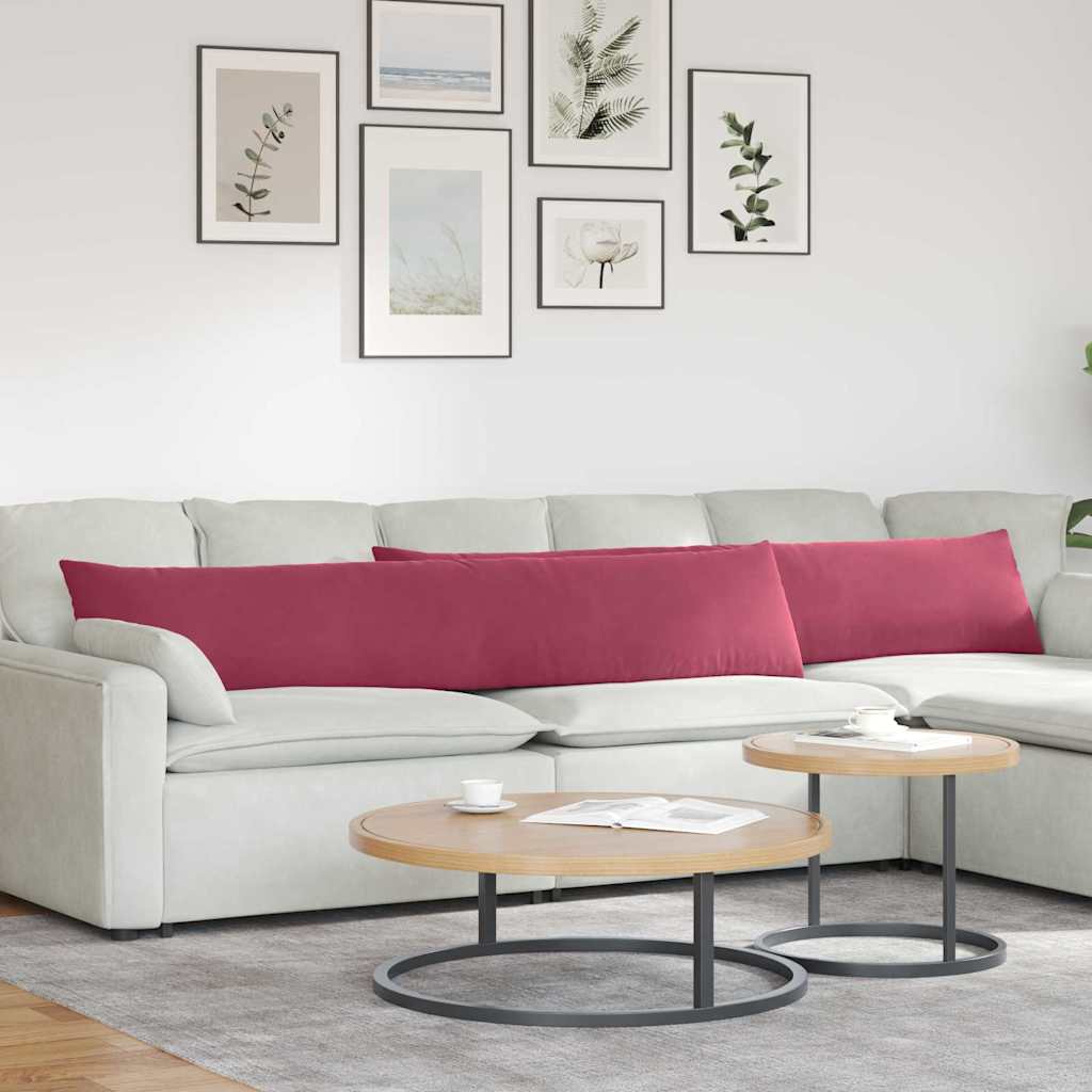 Sofa Kussens 2 stuks Wijnrood 200 x 40 cm Cordstof is nu te koop bij PeponiXL, paradijselijk wonen!