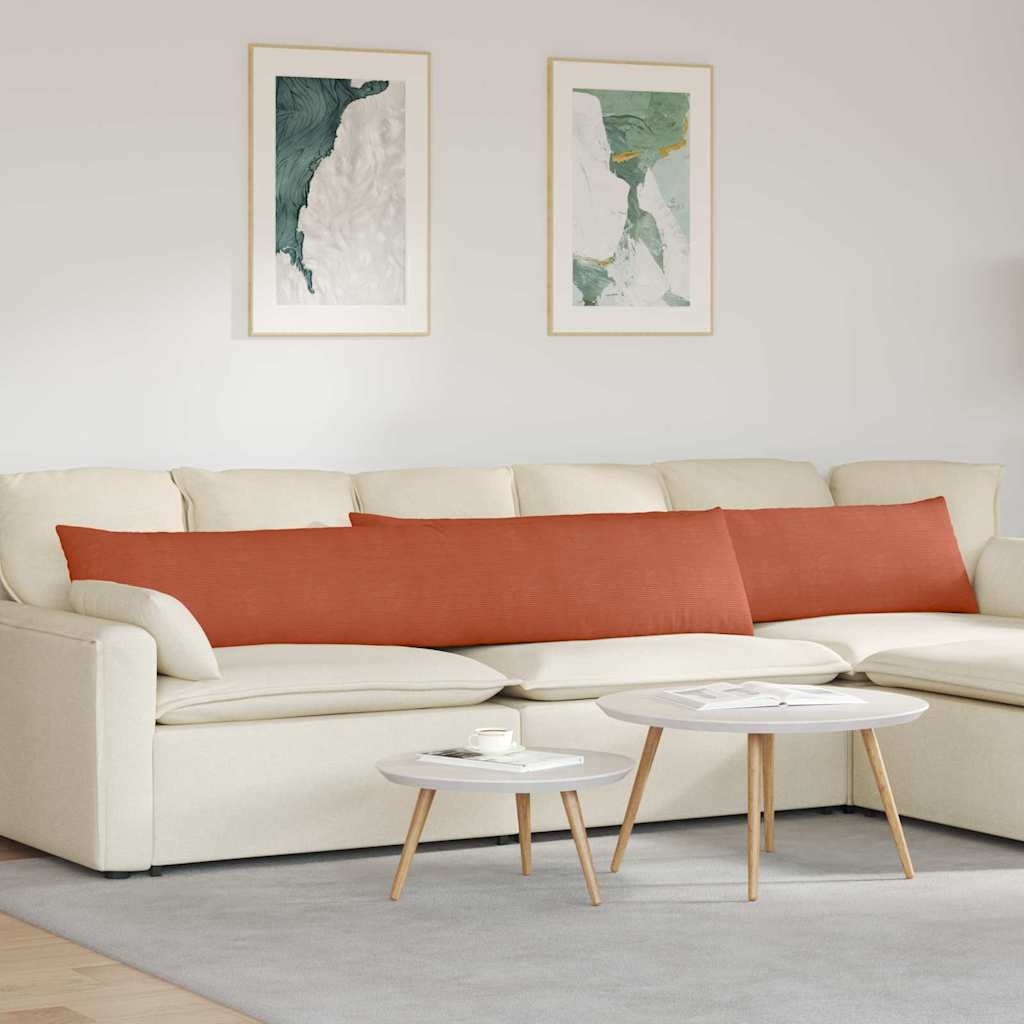 Sofa Kussens 2 stuks Rood-oranje 200 x 40 cm Cordstof is nu te koop bij PeponiXL, paradijselijk wonen!