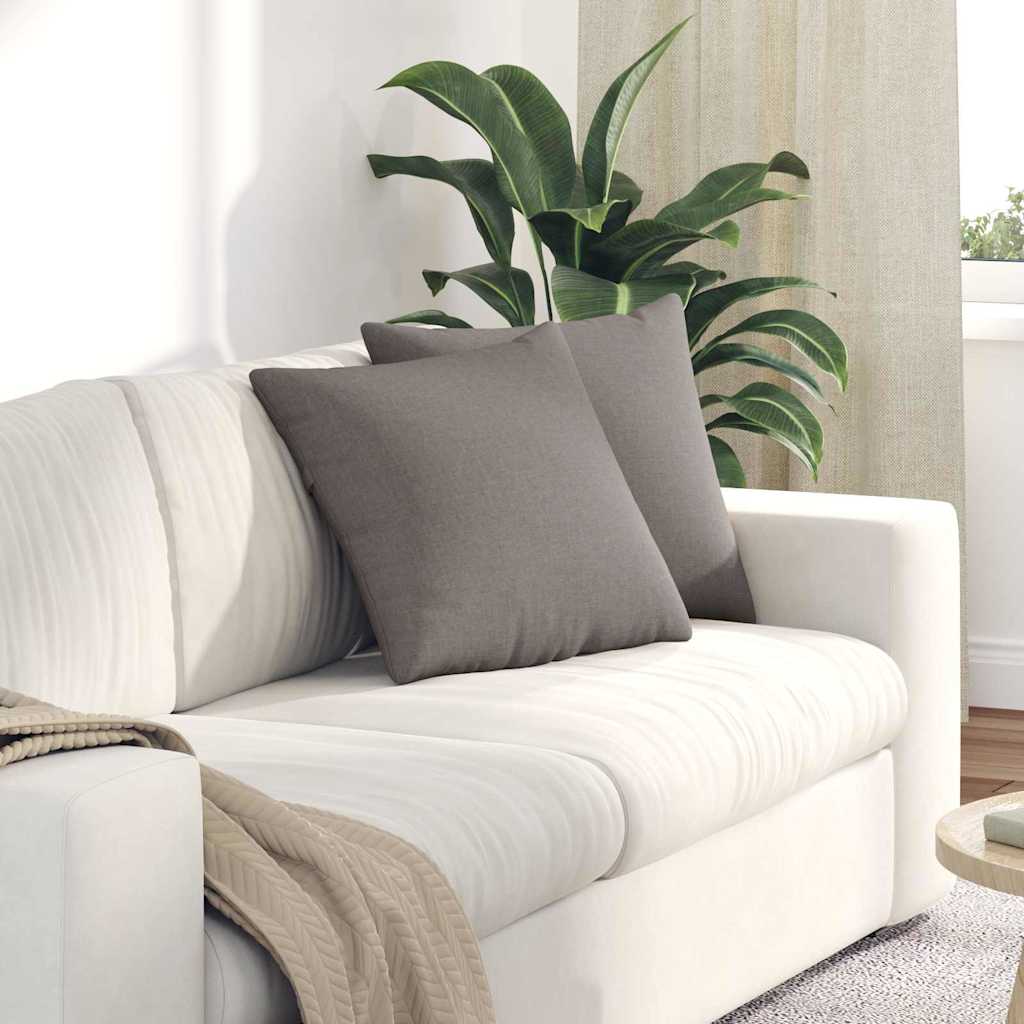 Sofa Kussens 2 pcs Taupe 45 x 45 cm Stof is nu te koop bij PeponiXL, paradijselijk wonen!