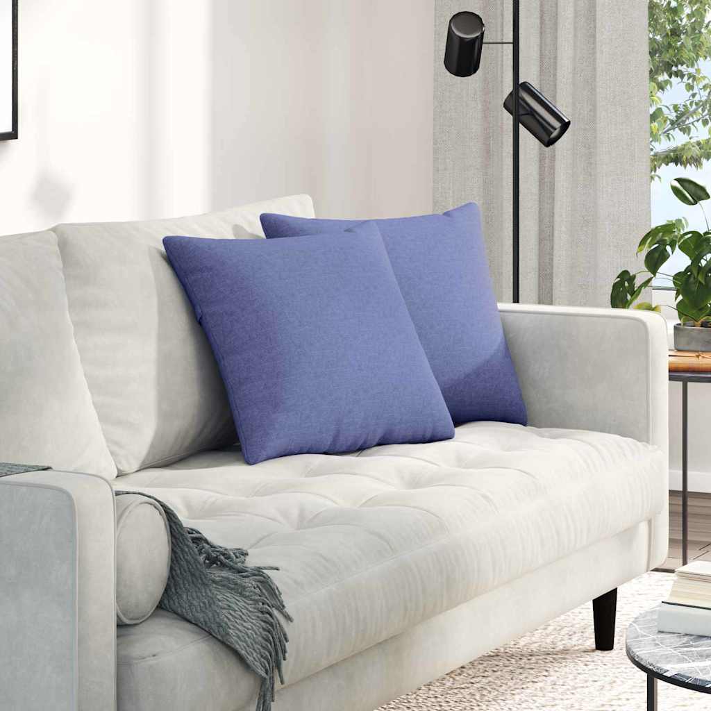 Sofa Kussens 2 pcs Jeans Blauw 45 x 45 cm Stof is nu te koop bij PeponiXL, paradijselijk wonen!