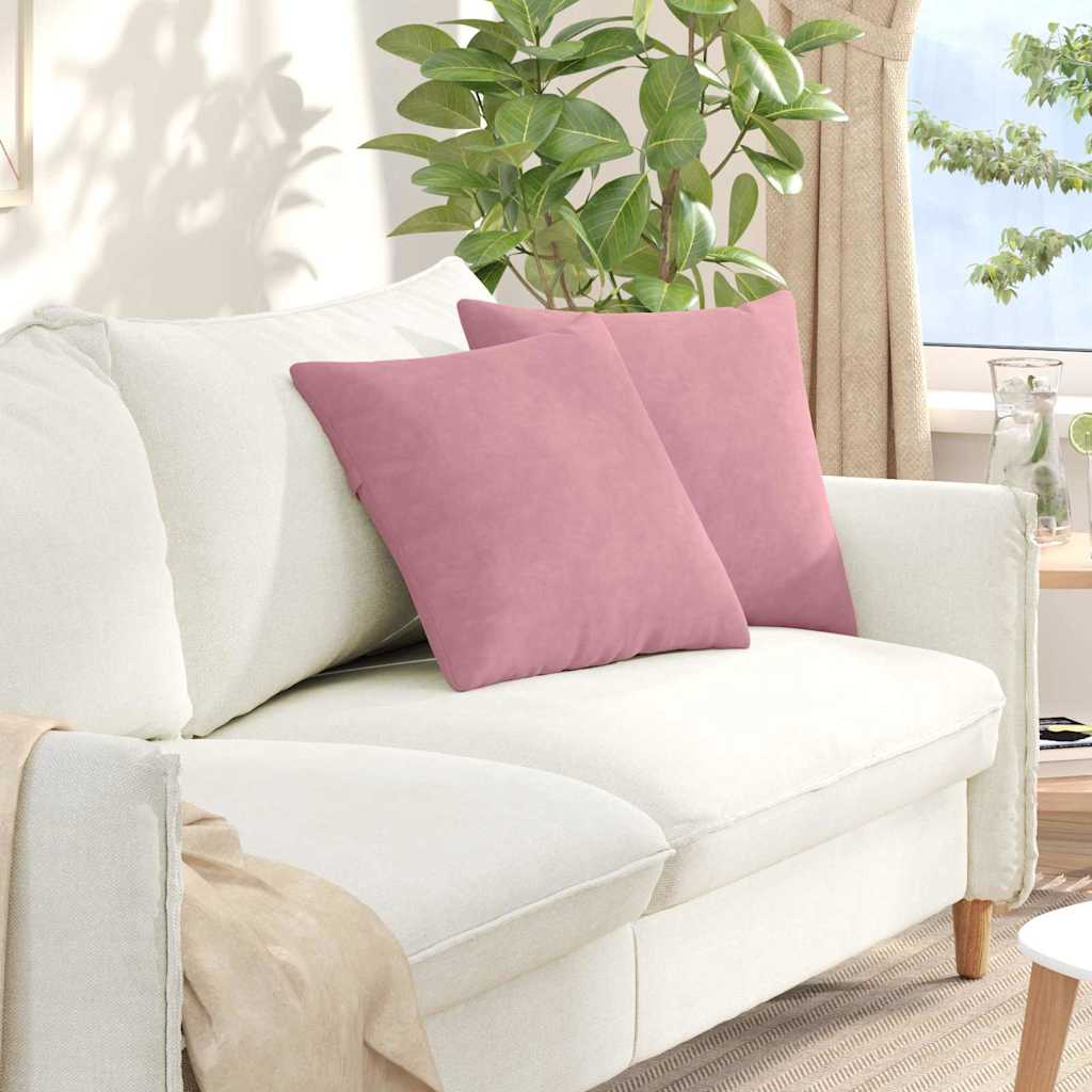 Sofa Kussens 2 stuks Roze 45 x 45 cm Cordstof is nu te koop bij PeponiXL, paradijselijk wonen!