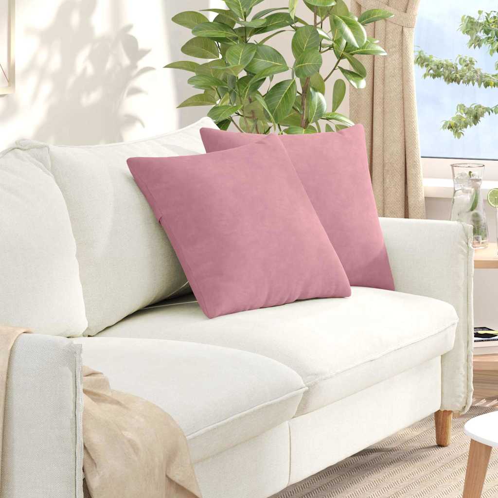 Sofa Kussens 2 stuks Roze 50 x 50 cm Cordstof is nu te koop bij PeponiXL, paradijselijk wonen!