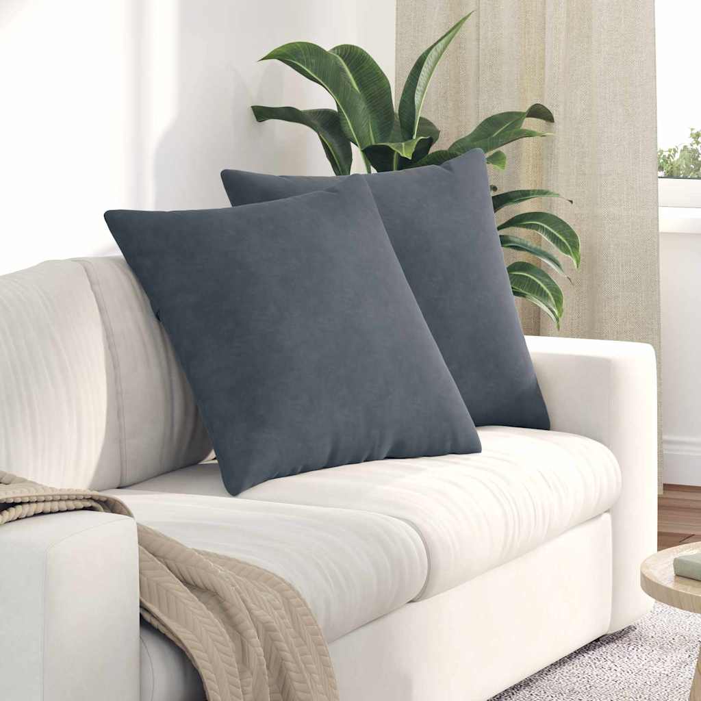 Sofa Kussens 2 stuks Donkergrijs 60 x 60 cm Cordstof is nu te koop bij PeponiXL, paradijselijk wonen!