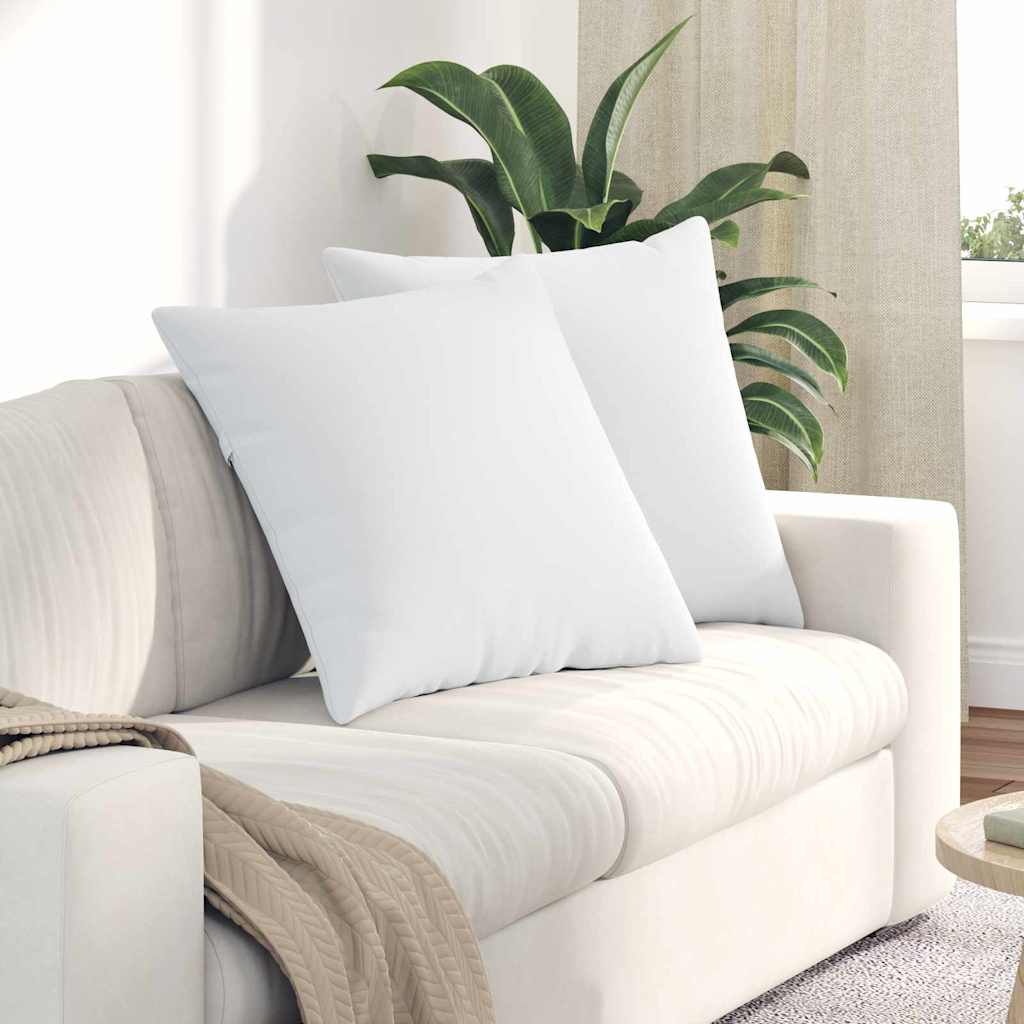 Sofa Kussens 2 pcs Wit 80 x 80 cm Stof is nu te koop bij PeponiXL, paradijselijk wonen!