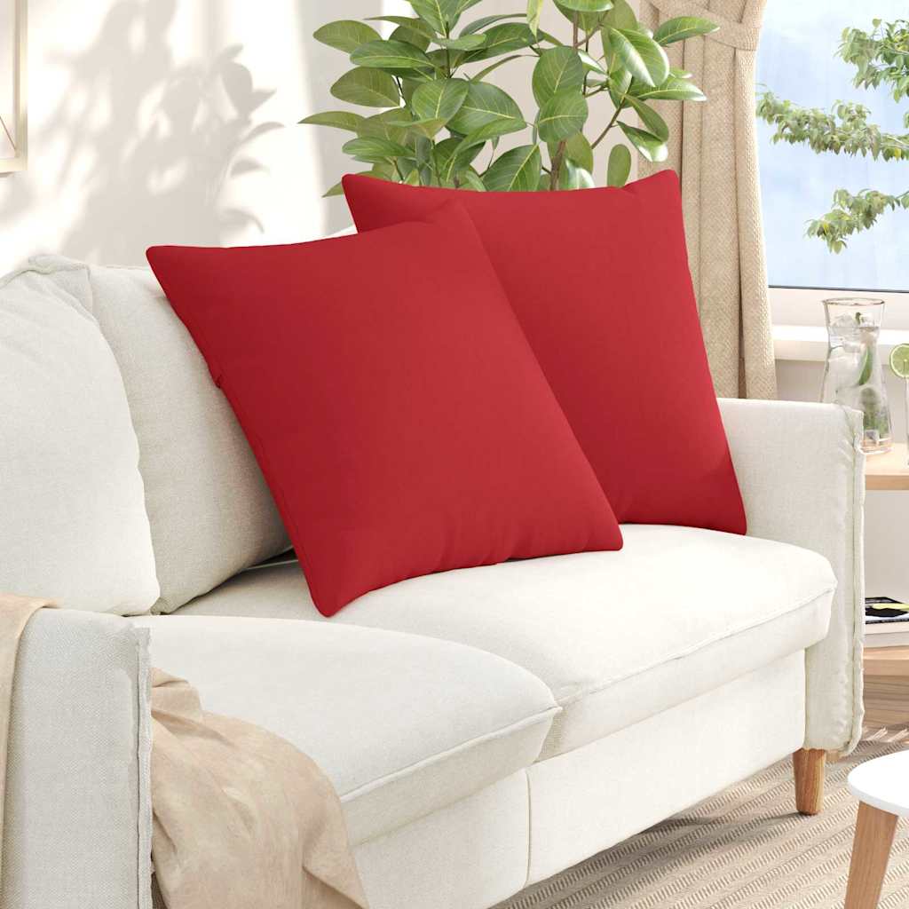 Sofa Kussens 2 pcs Rood 80 x 80 cm Stof is nu te koop bij PeponiXL, paradijselijk wonen!
