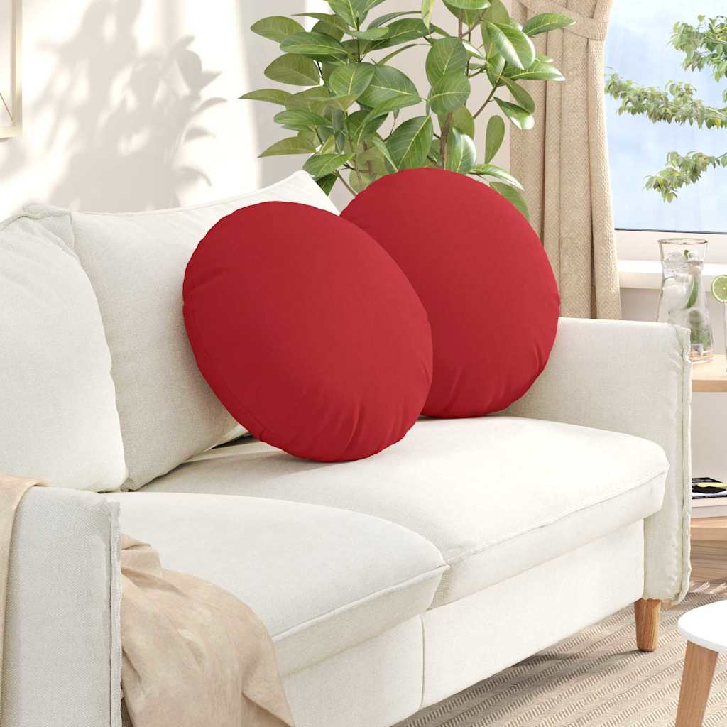 Zitkussens 2 pcs Rood Ø50 x 19 cm Stof is nu te koop bij PeponiXL, paradijselijk wonen!