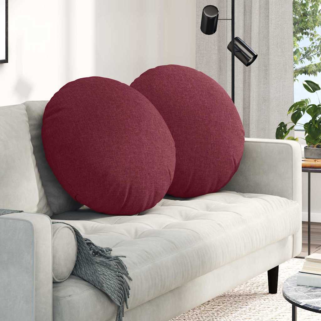 Zitkussens 2 pcs Wijnrood Ø60 x 21 cm Stof is nu te koop bij PeponiXL, paradijselijk wonen!