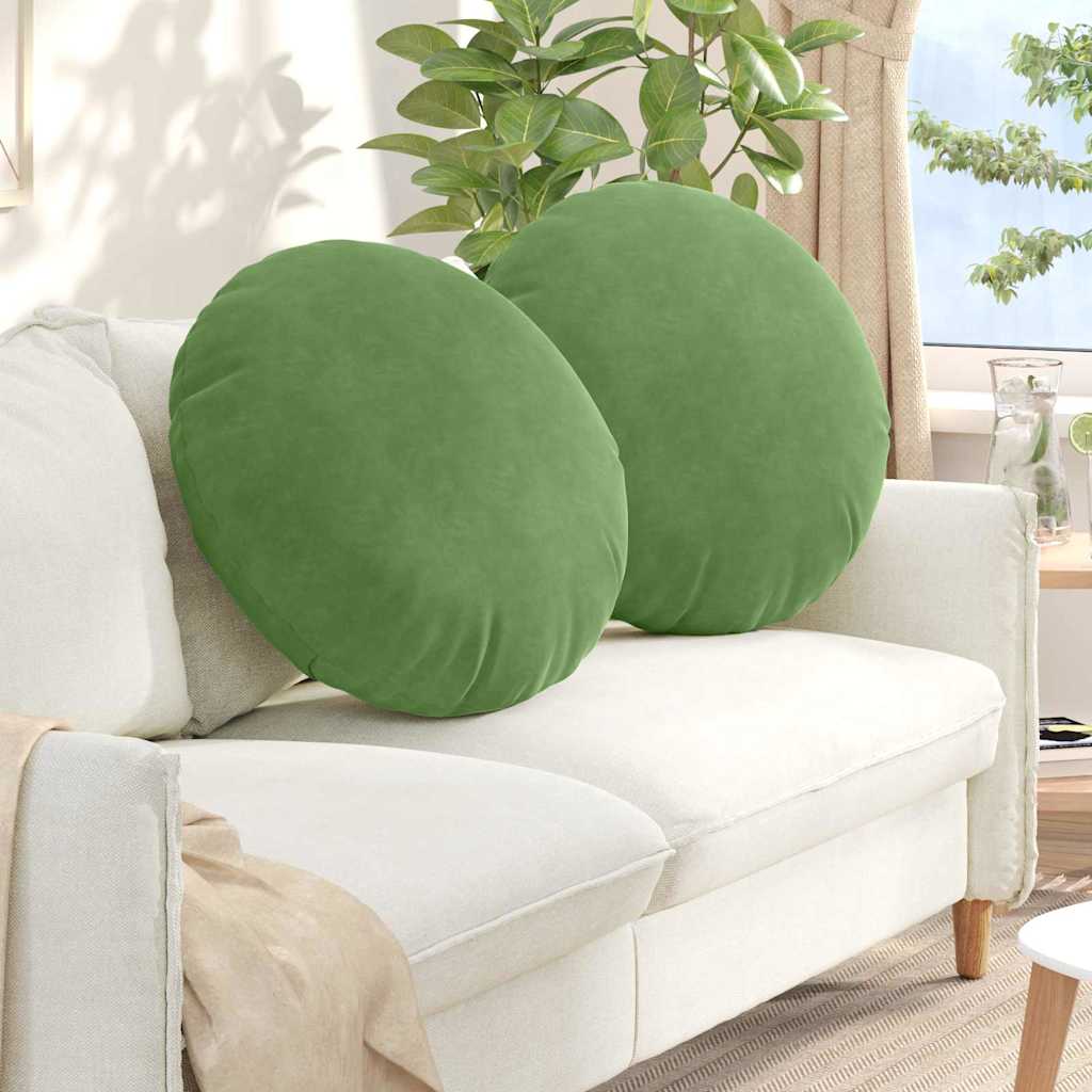 Zitkussens 2 pcs Lichtgroen Ø60 x 21 cm Fluweel is nu te koop bij PeponiXL, paradijselijk wonen!