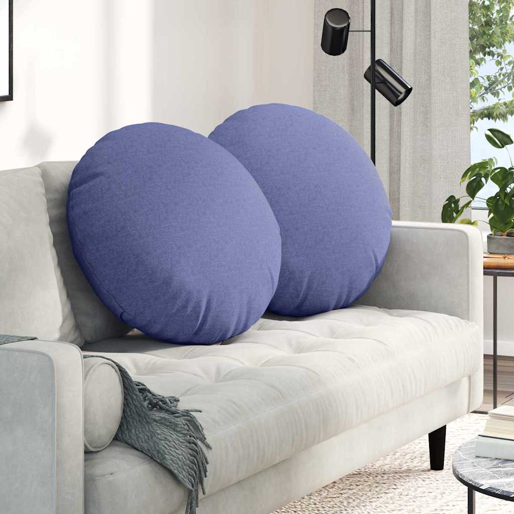 Zitkussens 2 pcs Jeans Blauw Ø80 x 29 cm Stof is nu te koop bij PeponiXL, paradijselijk wonen!