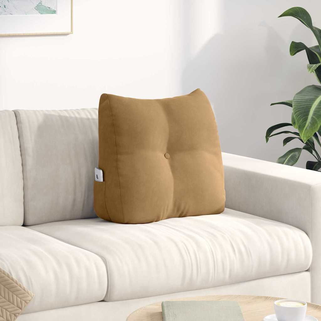 Rugkussen Bruin 45 x 24 x 50 cm Fluweel is nu te koop bij PeponiXL, paradijselijk wonen!