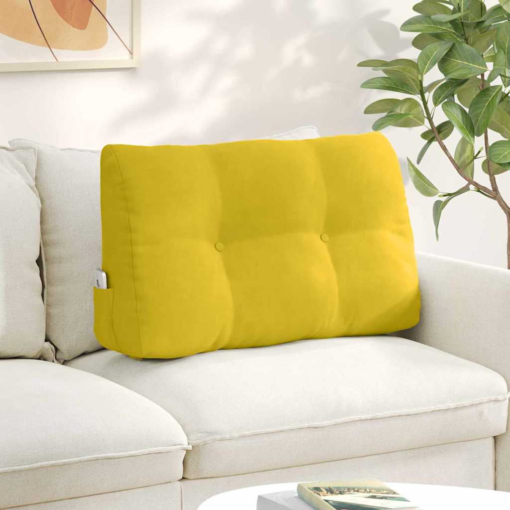 Rugkussen Geel 80 x 24 x 50 cm Fluweel is nu te koop bij PeponiXL, paradijselijk wonen!
