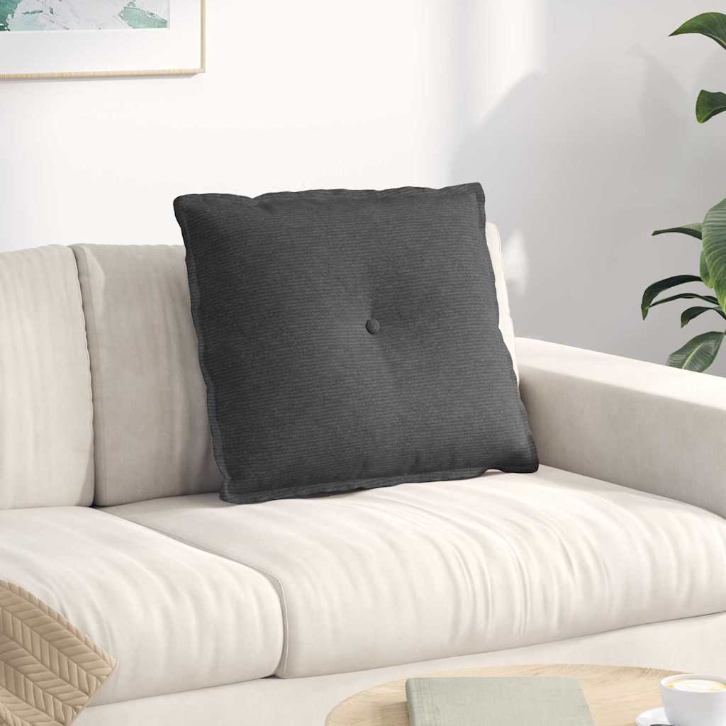 Rugkussen Donkergrijs 60 x 50 cm Cordstof is nu te koop bij PeponiXL, paradijselijk wonen!