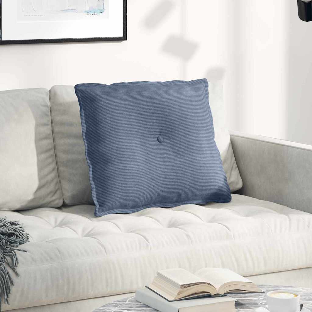 Rugkussen Blauw 60 x 50 cm Cordstof is nu te koop bij PeponiXL, paradijselijk wonen!