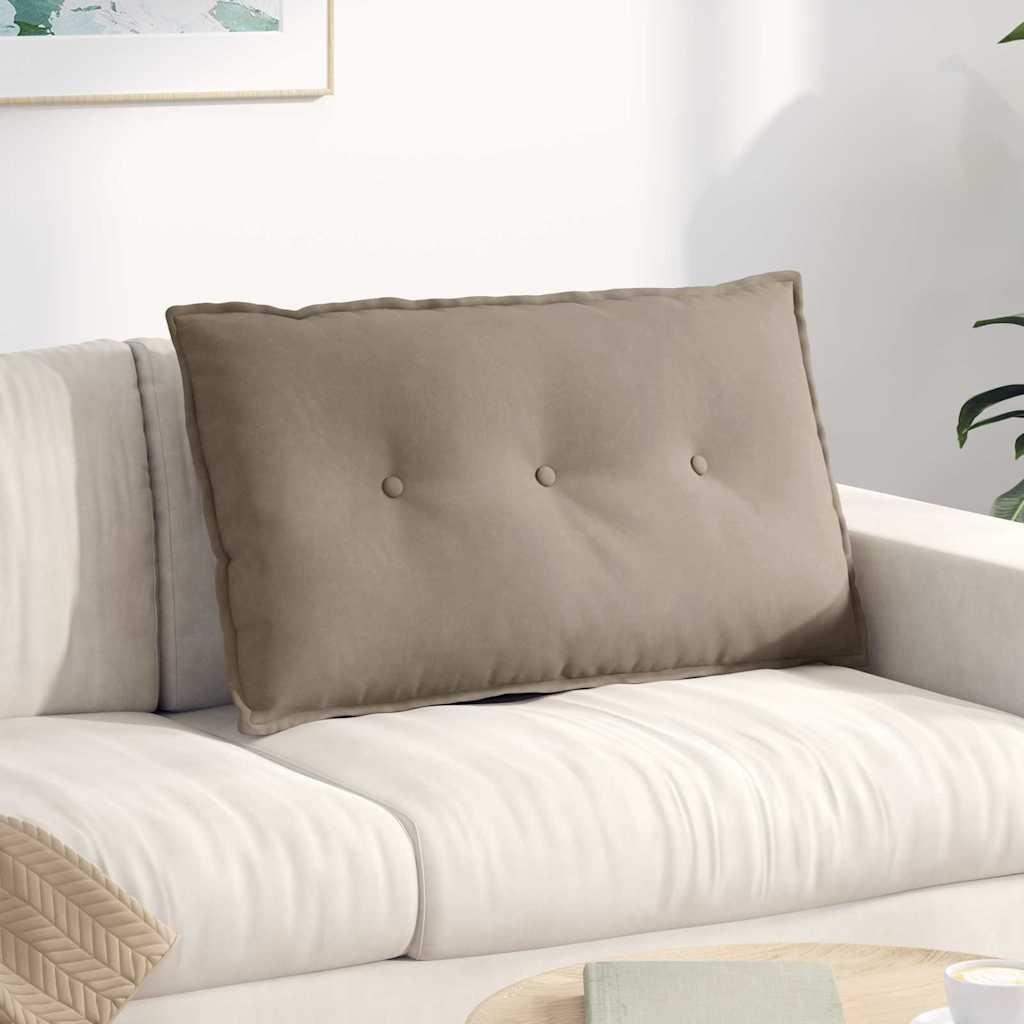 Rugkussen Taupe 80 x 50 cm Microvezel Stof is nu te koop bij PeponiXL, paradijselijk wonen!