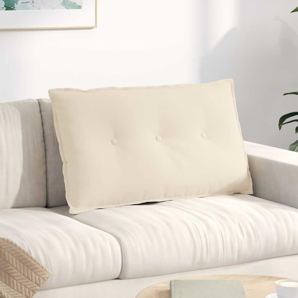 Rugkussen Beige 80 x 50 cm Microvezel Stof is nu te koop bij PeponiXL, paradijselijk wonen!