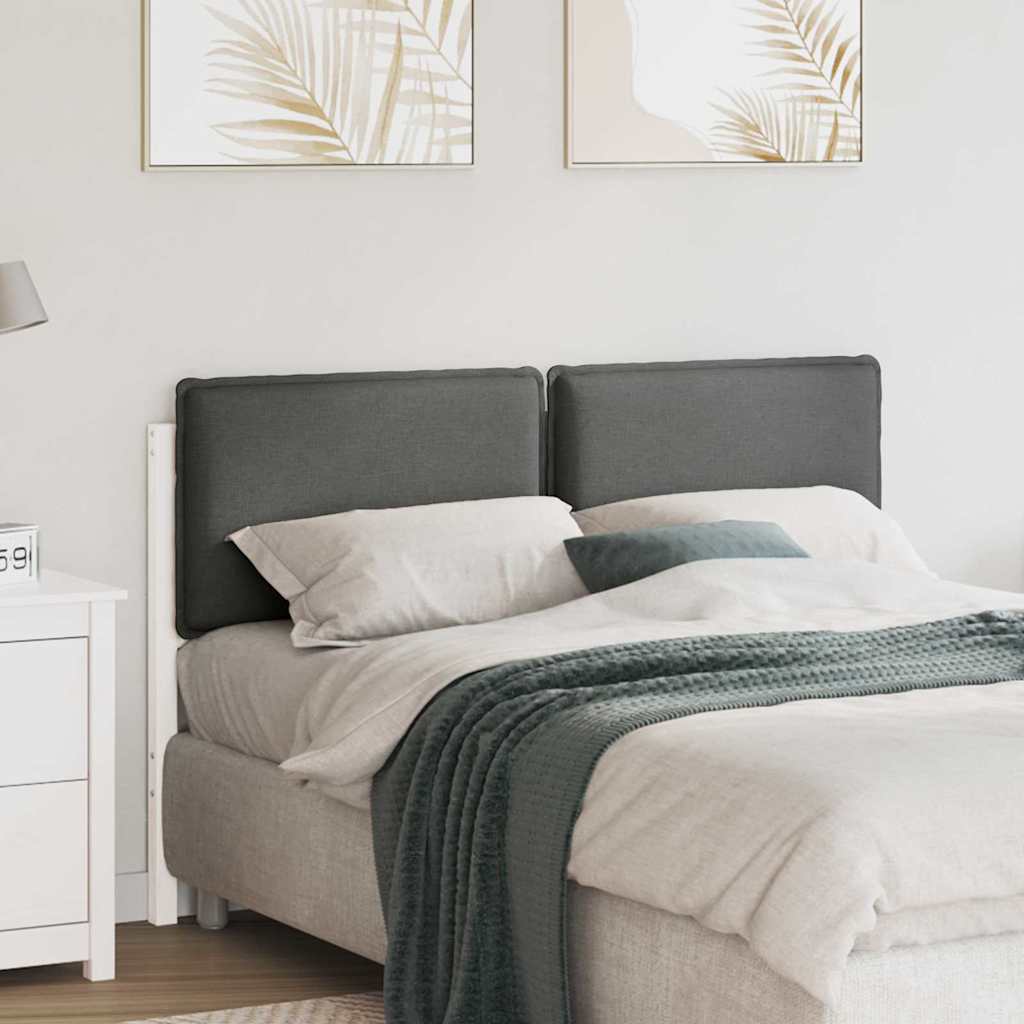Gestoffeerd hoofdbord met hoofdeinde Wit en Lichtgrijs 160 cm is nu te koop bij PeponiXL, paradijselijk wonen!