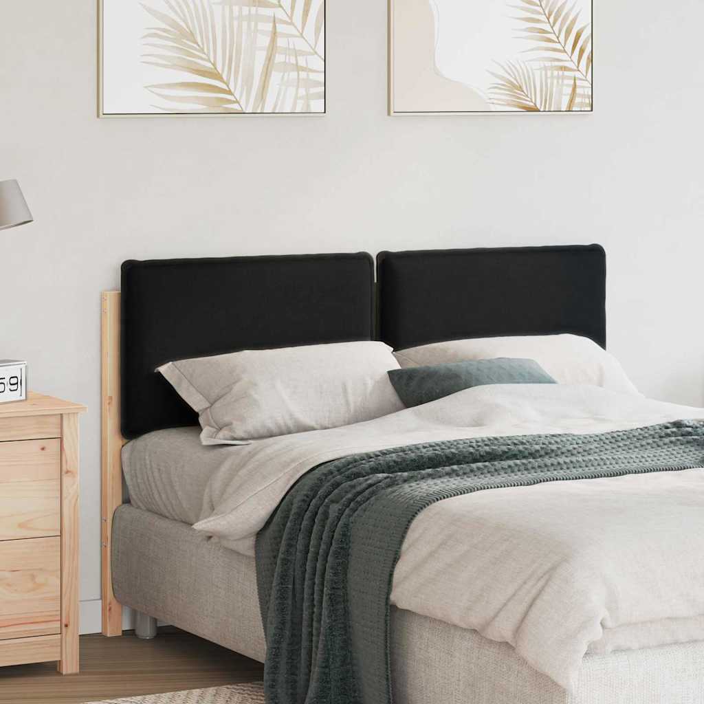 Gestoffeerd hoofdbord met hoofdeinde Natuurlijk en Zwart 135 cm is nu te koop bij PeponiXL, paradijselijk wonen!