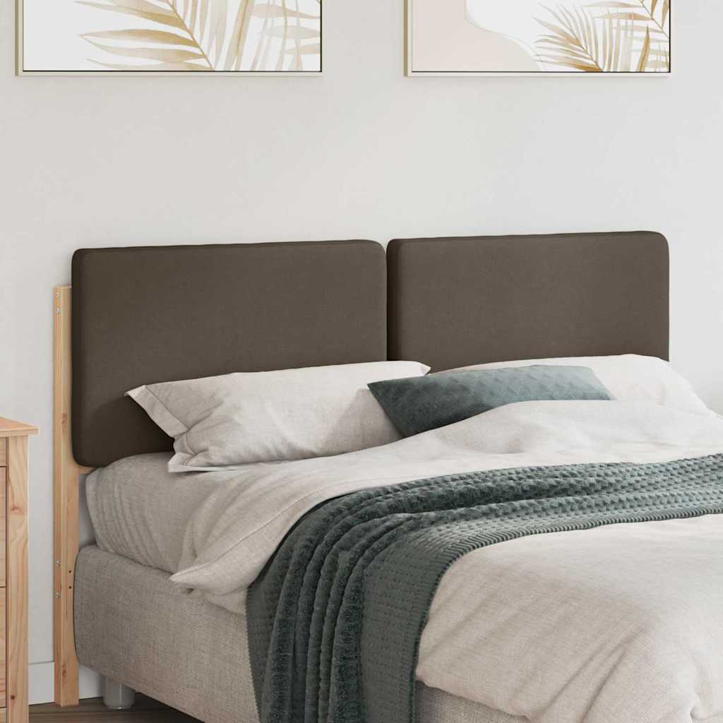 Gestoffeerd hoofdbord Bruin en Taupe 120 cm Massief grenenhout is nu te koop bij PeponiXL, paradijselijk wonen!