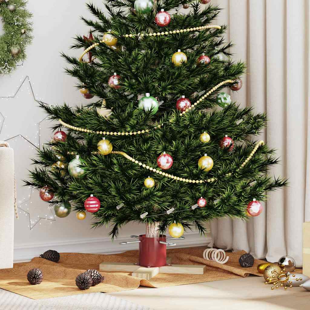 Kerstboomstandaard 1.73 Rood 50 x 50 x 16 cm Massief grenenhout is nu te koop bij PeponiXL, paradijselijk wonen!