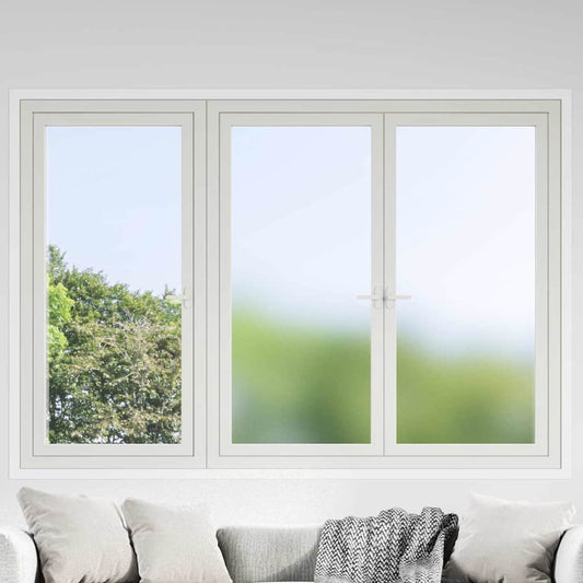 vidaXL Statisch raamfolie Frosted Grijs 45 x 1000 cm PVC