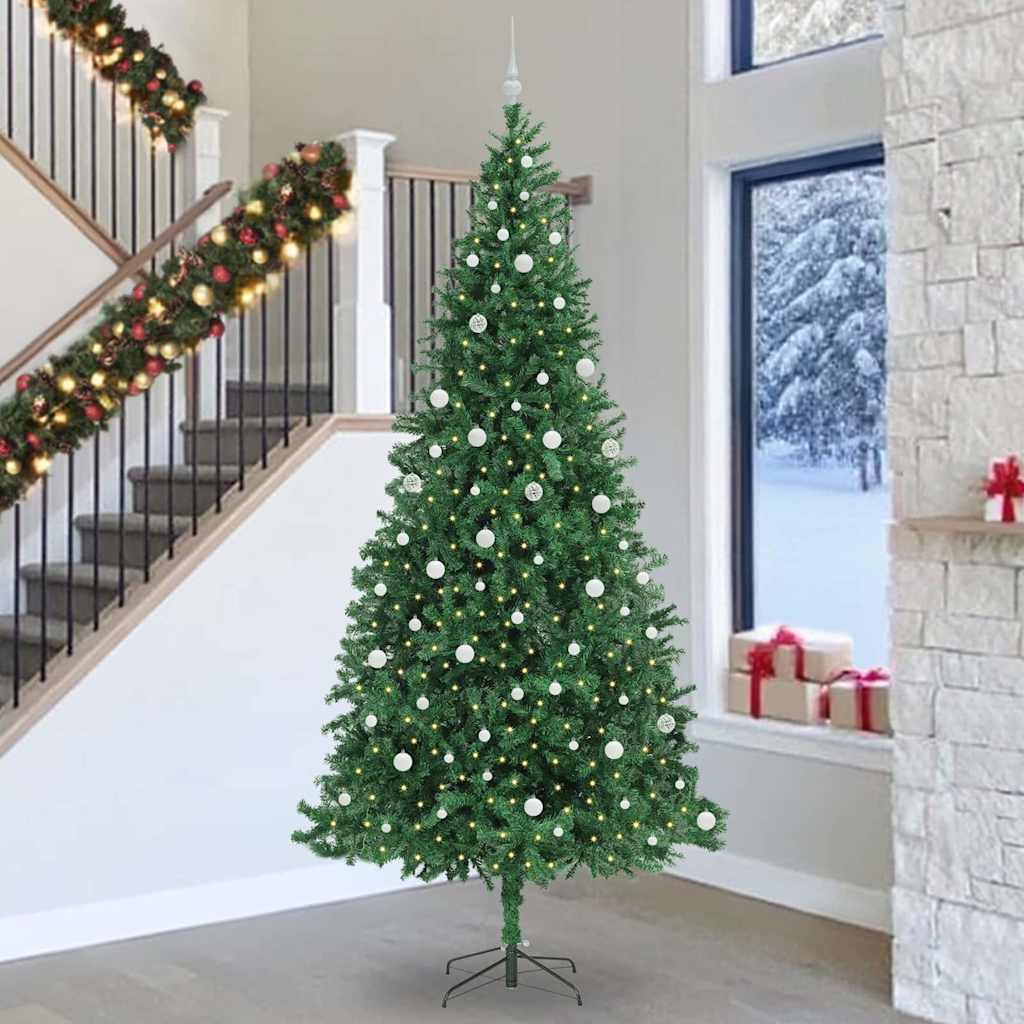 Kunstkerstboom Groen 300 cm PVC en Metaal en Plastic is nu te koop bij PeponiXL, paradijselijk wonen!