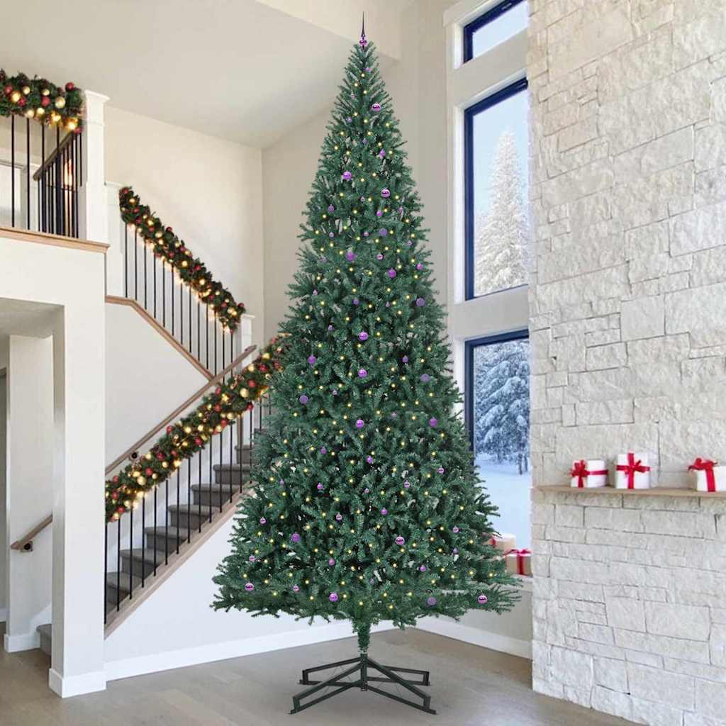 Artificial Pre-lit Kerstboom met Ballenset Groen 500 cm PVC is nu te koop bij PeponiXL, paradijselijk wonen!