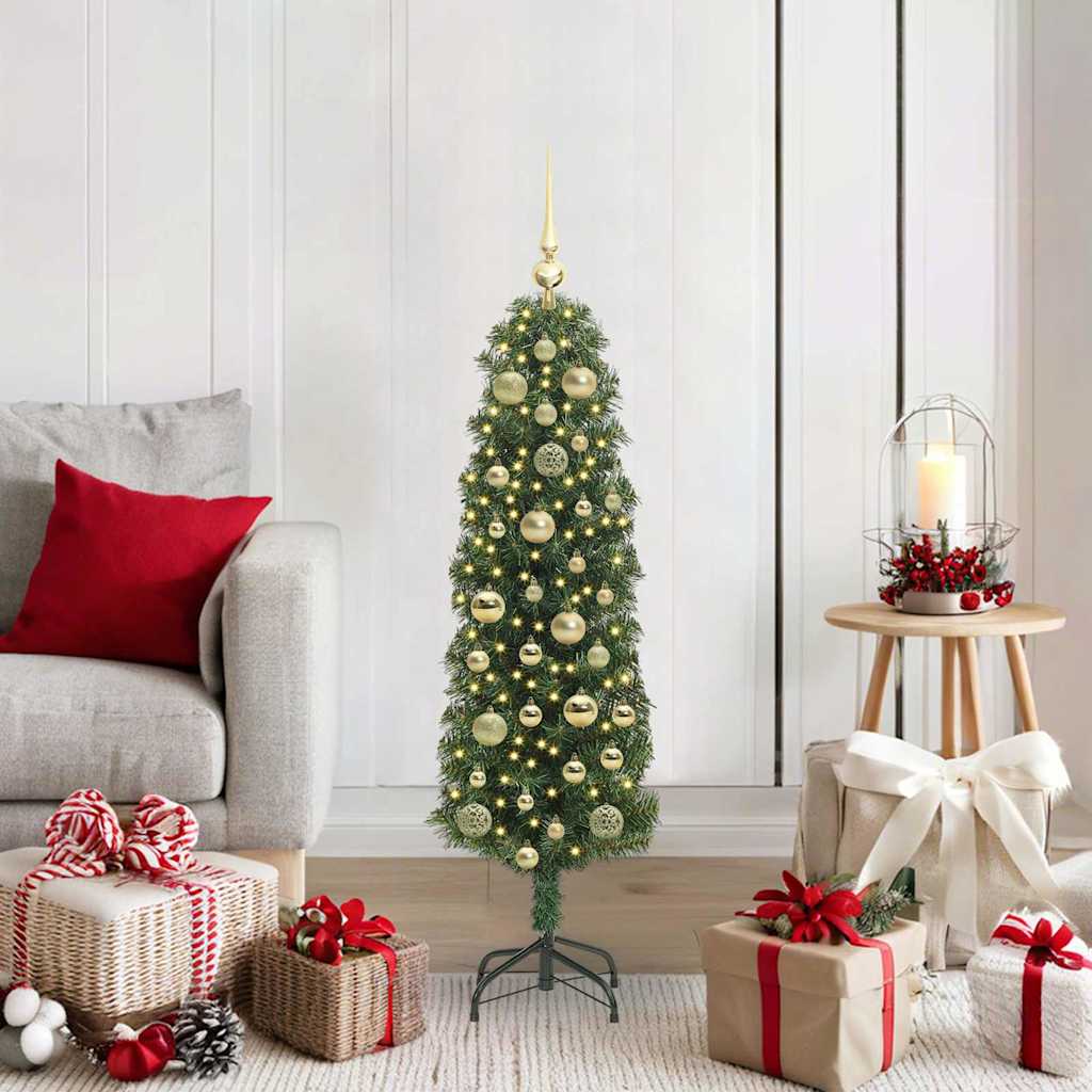 Kunstkerstboom Groen 120 cm PVC en Staal en Kunststof is nu te koop bij PeponiXL, paradijselijk wonen!