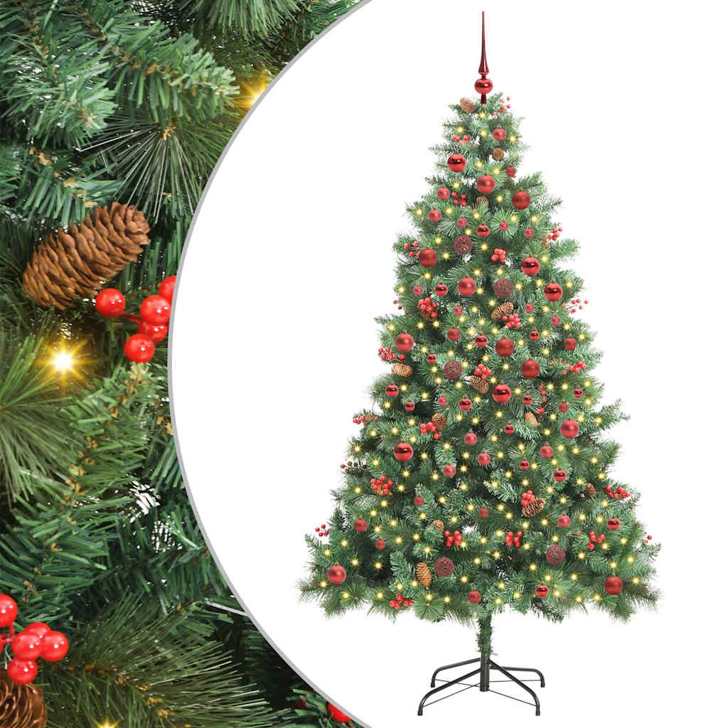 Kunstkerstboom 300 LED's Warmwit PVC en Metaal Groen is nu te koop bij PeponiXL, paradijselijk wonen!