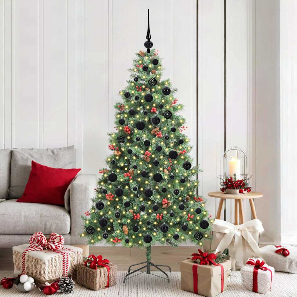 Kunstkerstboom 300 LED's Warmwit PVC en Metaal Groen is nu te koop bij PeponiXL, paradijselijk wonen!