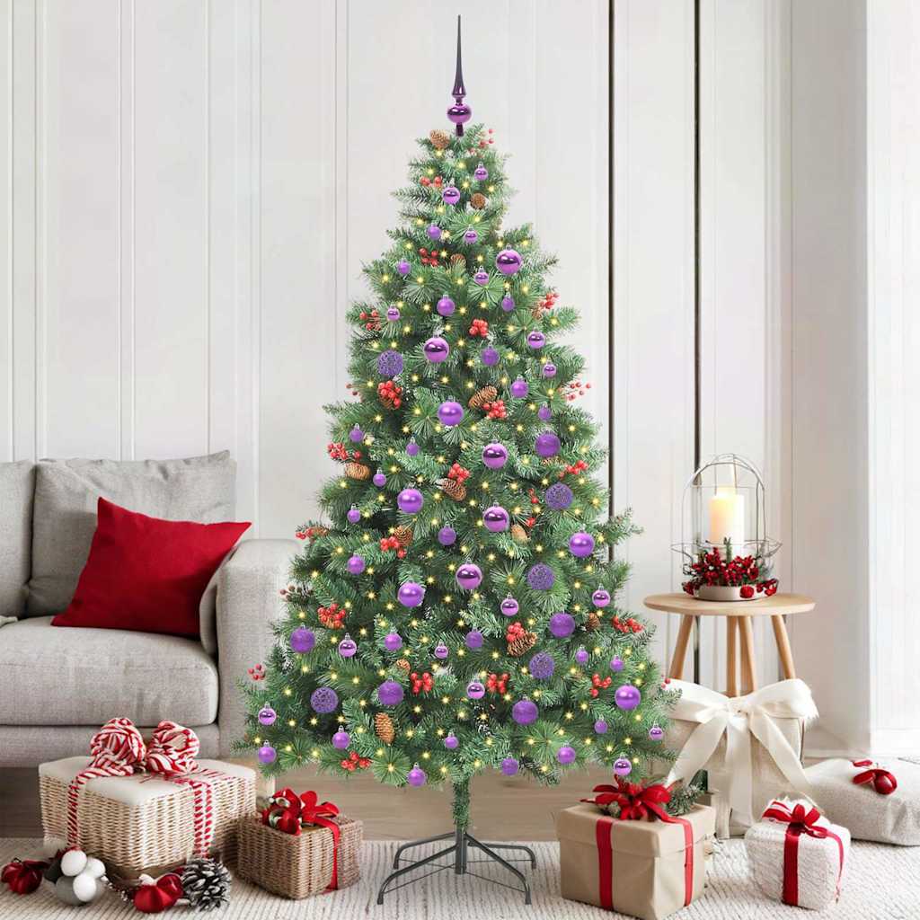 Kunstkerstboom 300 LED's Warmwit PVC en Metaal Groen is nu te koop bij PeponiXL, paradijselijk wonen!