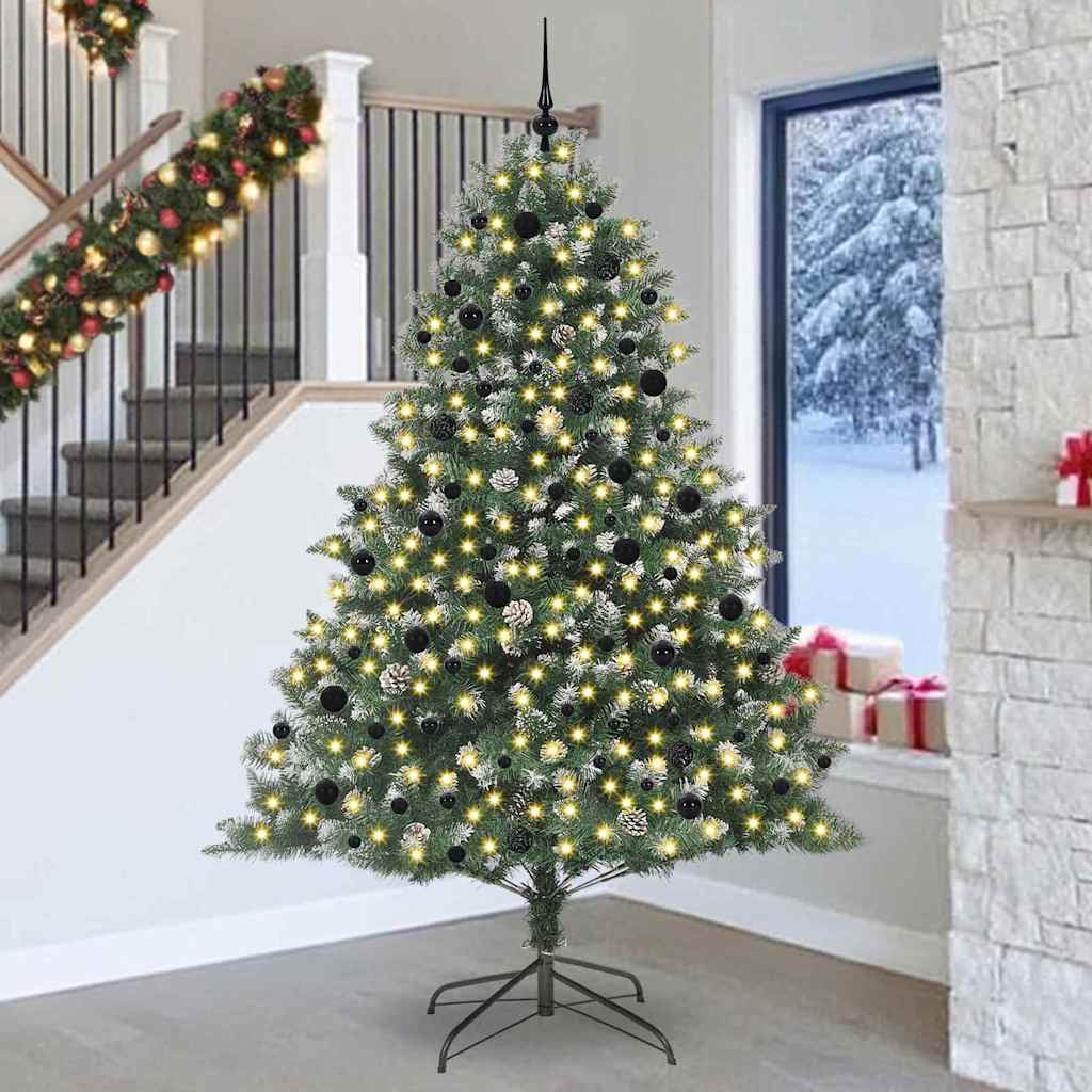 Kunstkerstboom met 300 LED Groen 240 cm PVC en Plastic en Staal is nu te koop bij PeponiXL, paradijselijk wonen!