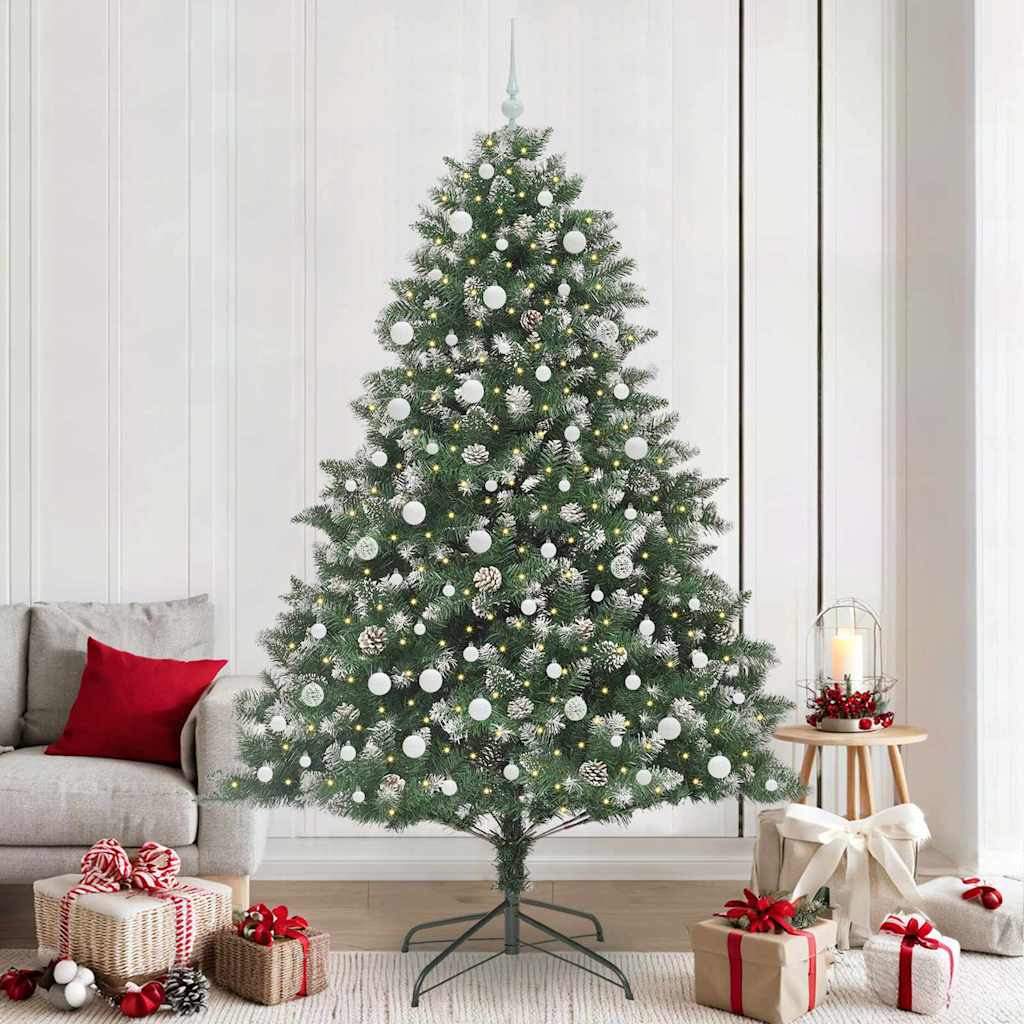 Kunstkerstboom met 300 LED Groen 240 cm PVC en Plastic en Staal is nu te koop bij PeponiXL, paradijselijk wonen!