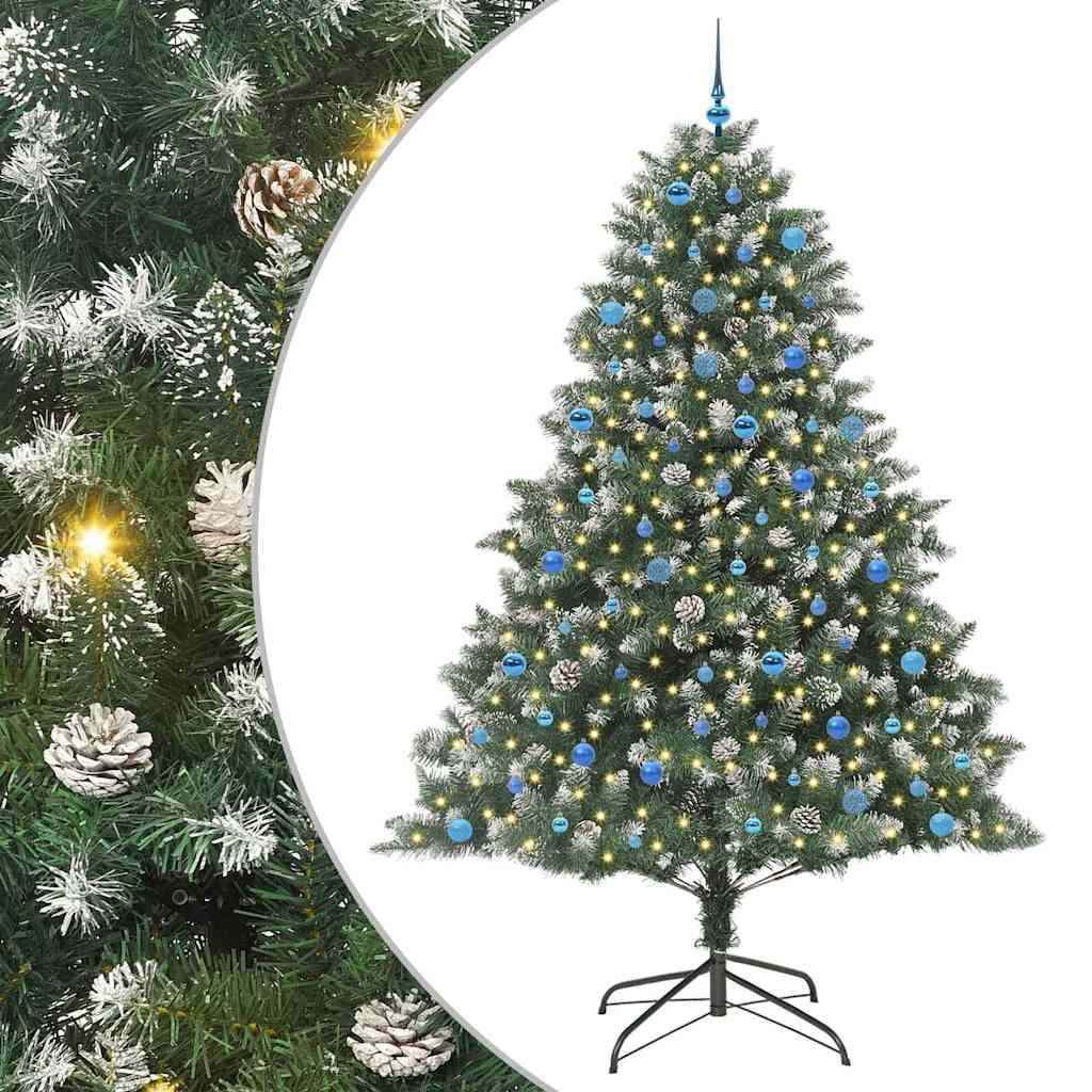 Kunstkerstboom met 300 LED Groen 240 cm PVC en Plastic en Staal is nu te koop bij PeponiXL, paradijselijk wonen!