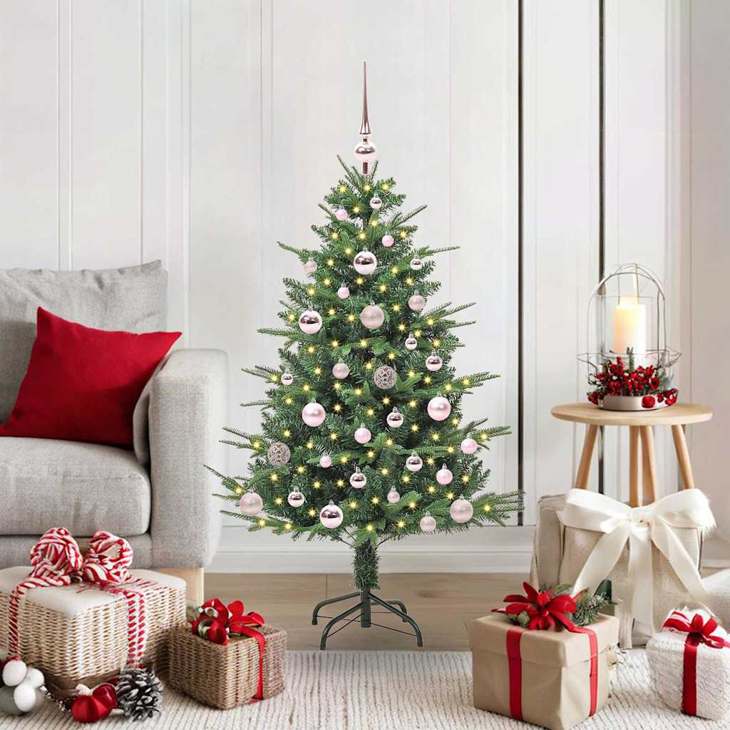 Artificial Pre-lit Kerstboom met Ballenset Groen 120 cm is nu te koop bij PeponiXL, paradijselijk wonen!