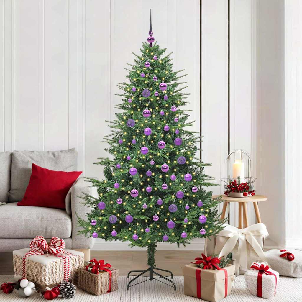 Artificial Pre-lit Kerstboom met Ballenset Groen 180 cm is nu te koop bij PeponiXL, paradijselijk wonen!