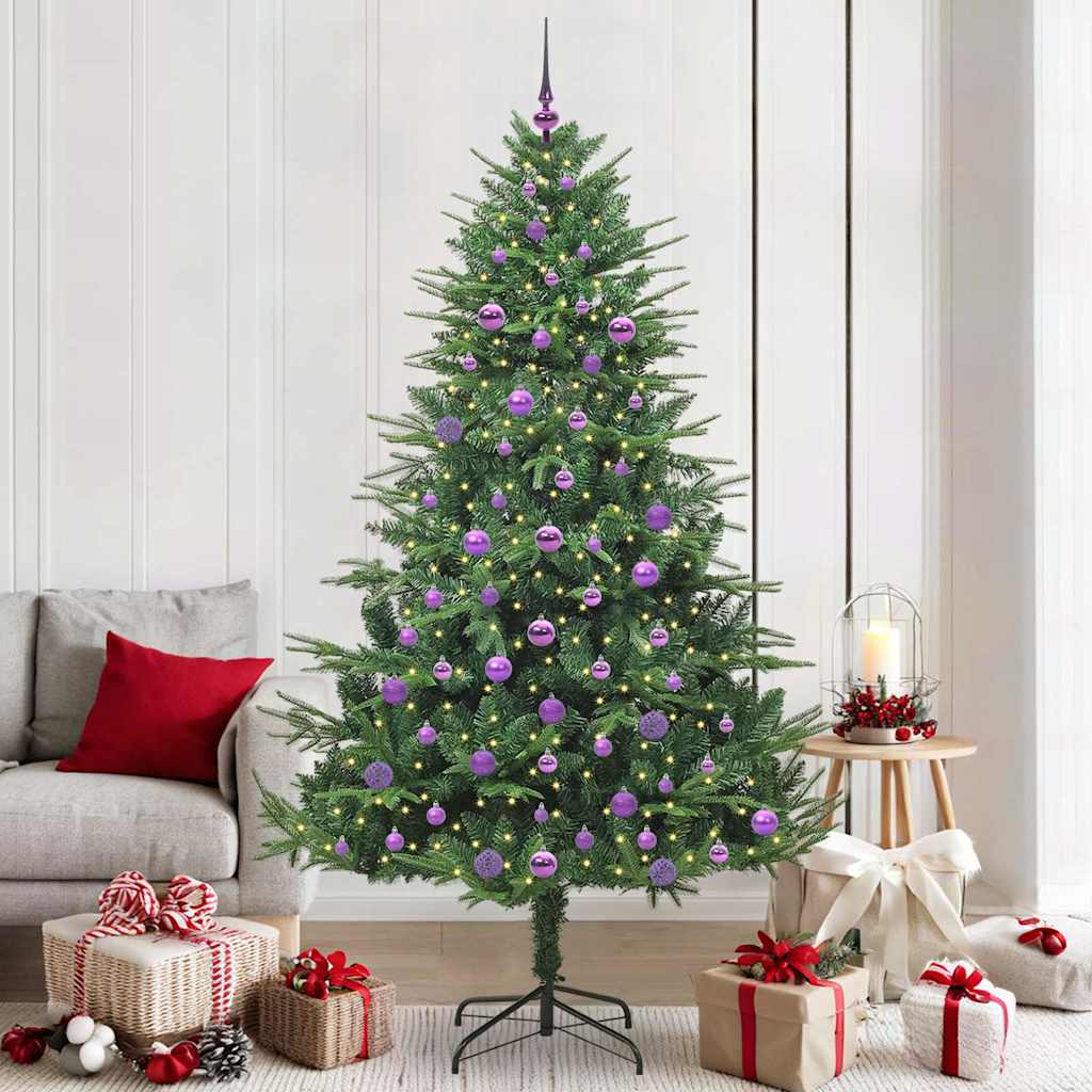 Artificial Pre-lit Kerstboom met Ballenset Groen 210 cm is nu te koop bij PeponiXL, paradijselijk wonen!