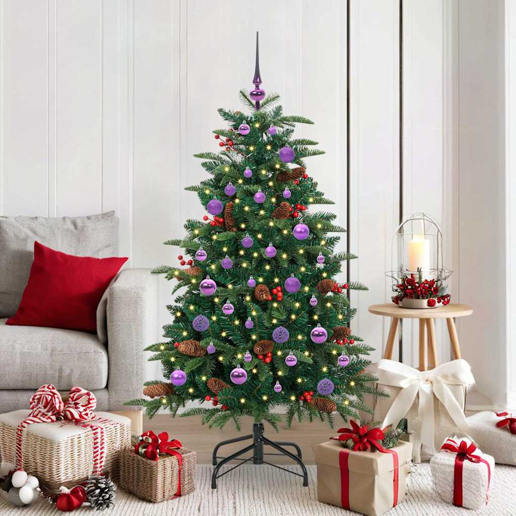 Kunstkerstboom Groen 150 cm PVC en Metaal en Plastic is nu te koop bij PeponiXL, paradijselijk wonen!