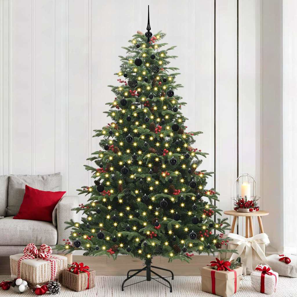 Kunstkerstboom Groen 240 cm PVC en Metaal en Plastic is nu te koop bij PeponiXL, paradijselijk wonen!