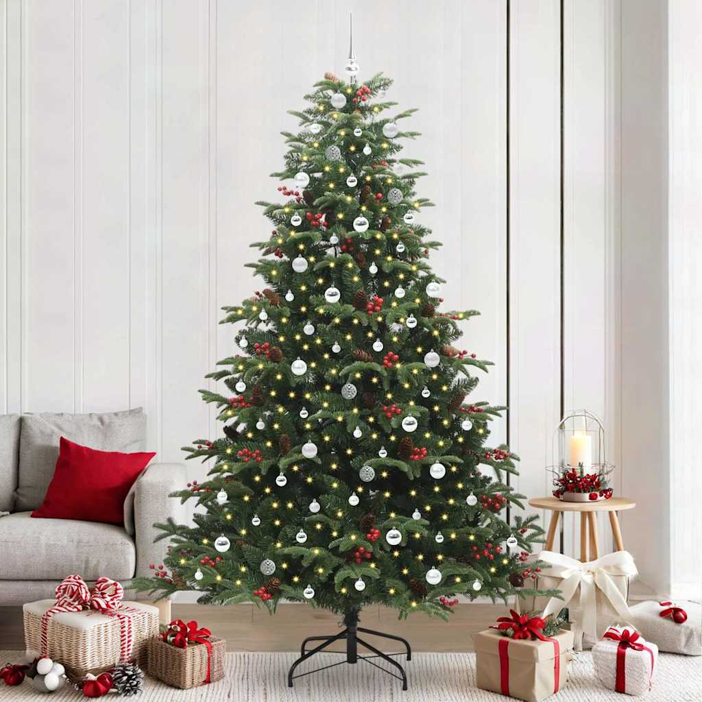 Kunstkerstboom Groen 240 cm PVC en Metaal en Plastic is nu te koop bij PeponiXL, paradijselijk wonen!