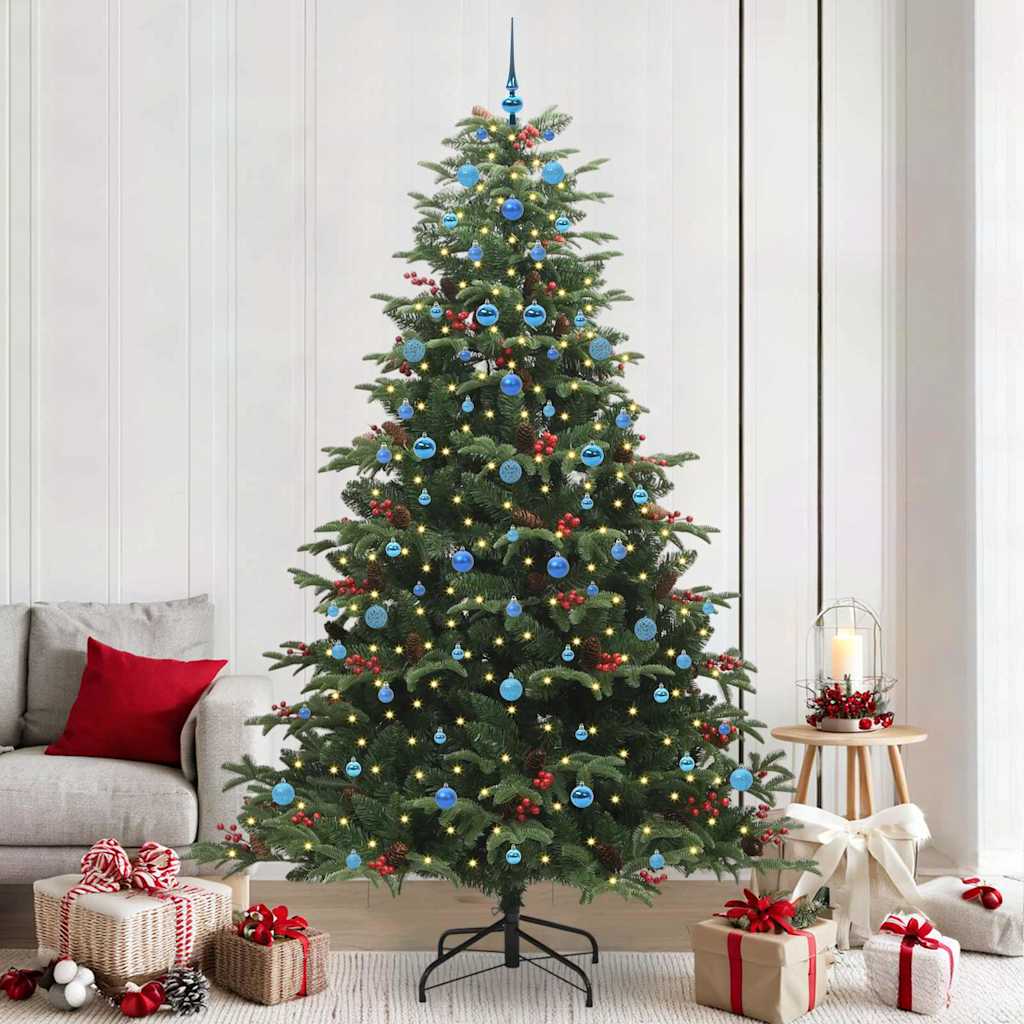 Kunstkerstboom Groen 240 cm PVC en Metaal en Plastic is nu te koop bij PeponiXL, paradijselijk wonen!