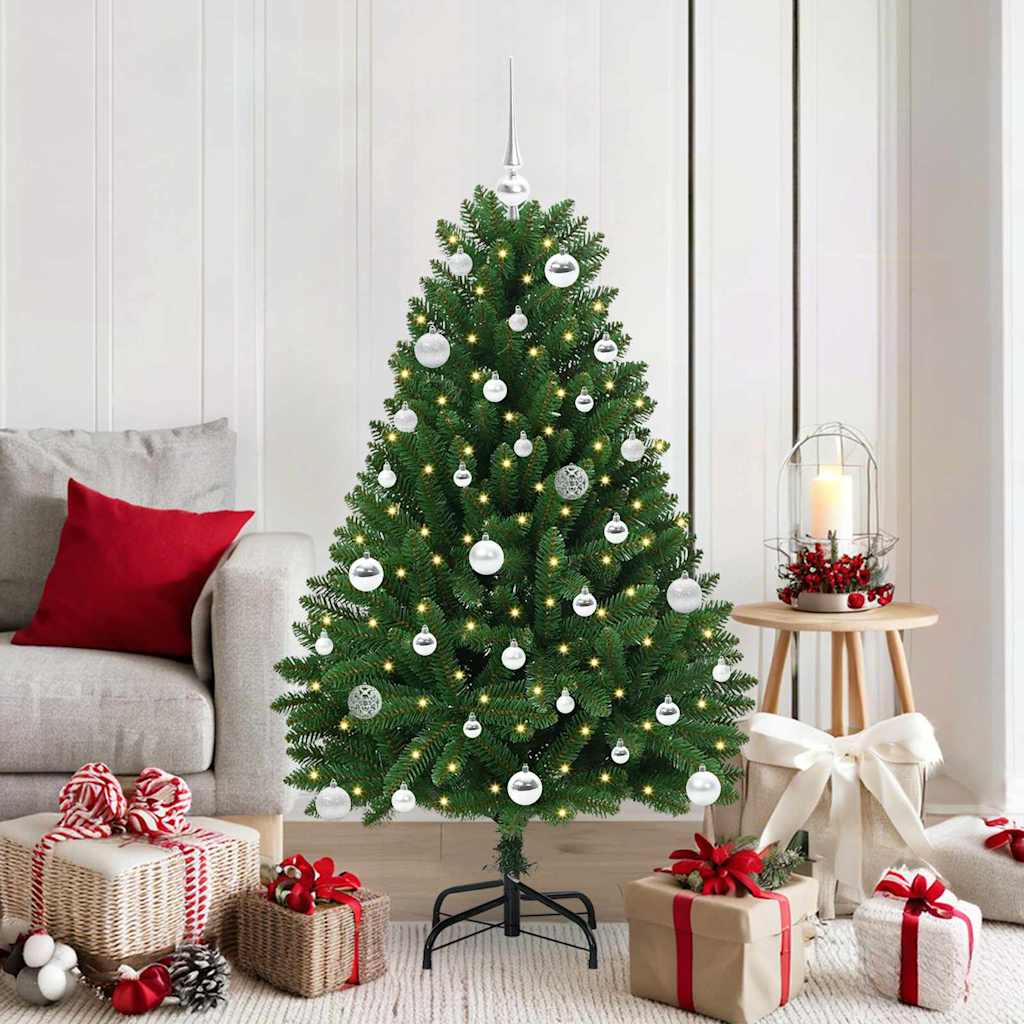 Kunstkerstboom met 150 LED Groen 150 cm PVC en Metaal is nu te koop bij PeponiXL, paradijselijk wonen!