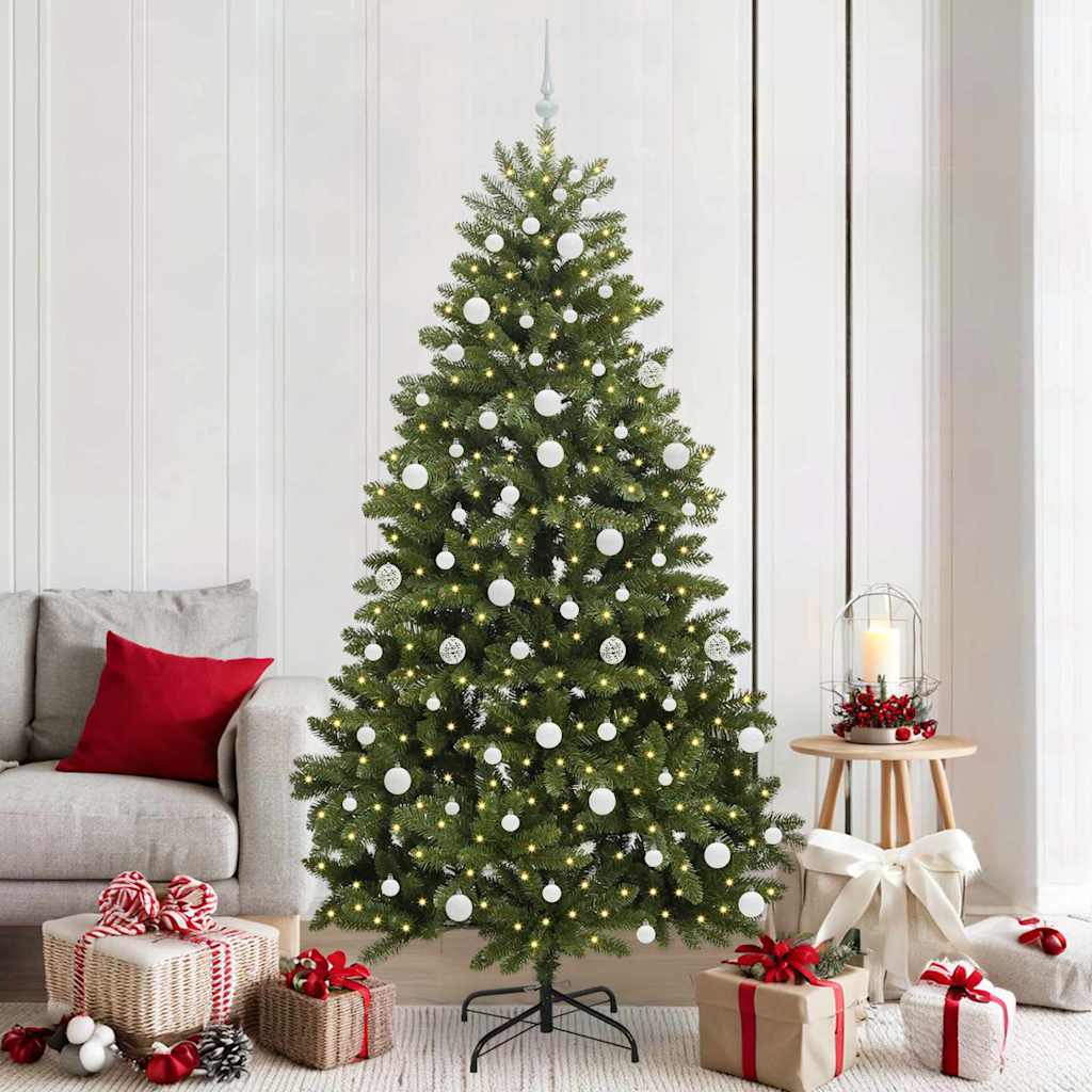 Kunstkerstboom met 300 LED Groen 210 cm PVC en Metaal is nu te koop bij PeponiXL, paradijselijk wonen!