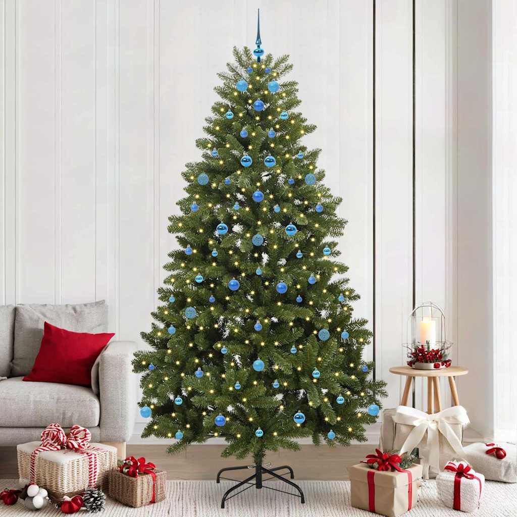 Kunstkerstboom met 300 LED Groen 240 cm PVC en Metaal is nu te koop bij PeponiXL, paradijselijk wonen!