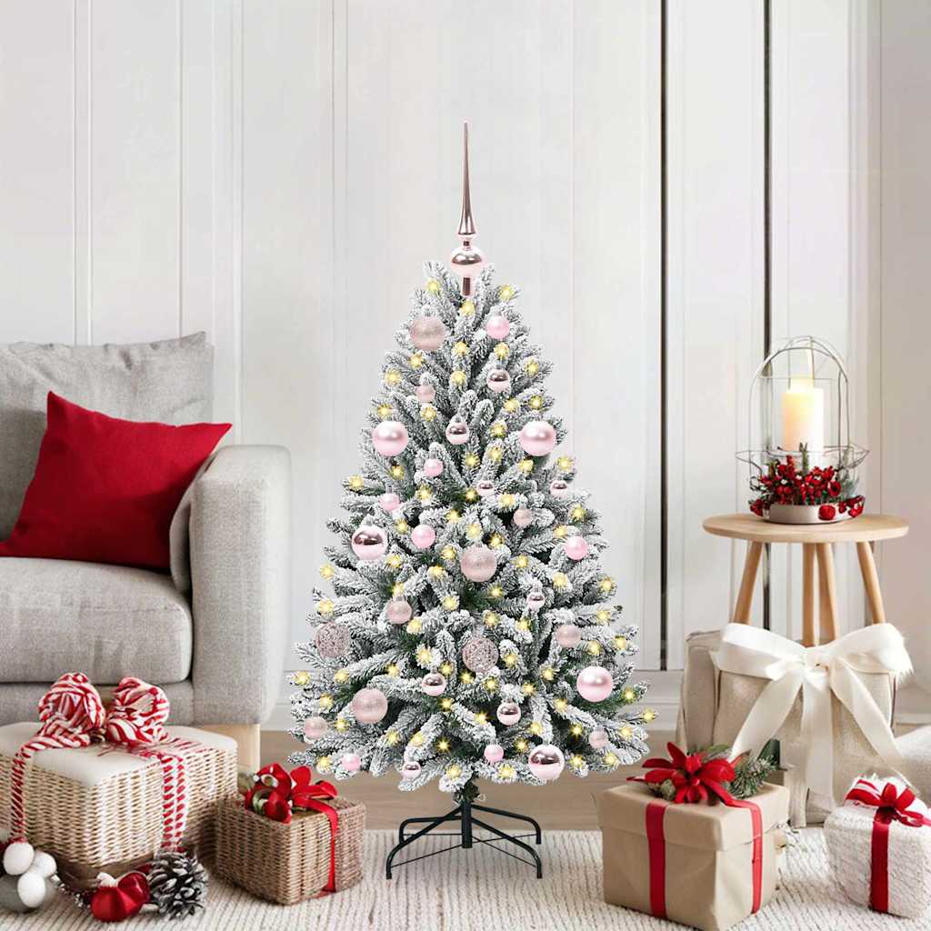 Kunstkerstboom met 150 LED Groen en Wit 120 cm PVC en Metaal is nu te koop bij PeponiXL, paradijselijk wonen!