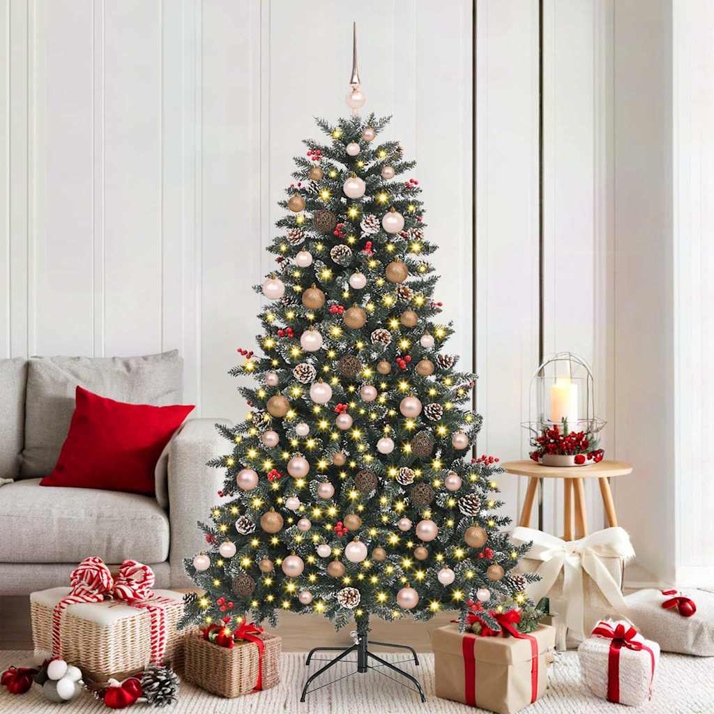 Kunstkerstboom met 300 LED Groen 180 cm PVC en Plastic en Staal is nu te koop bij PeponiXL, paradijselijk wonen!