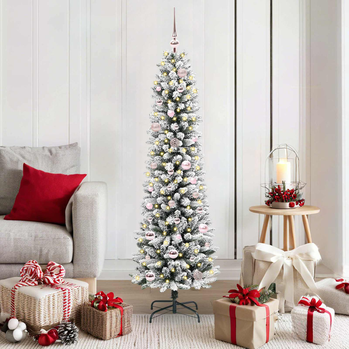 Kunstkerstboom met 150 LED Wit 150 cm PVC en Metaal en Plastic is nu te koop bij PeponiXL, paradijselijk wonen!