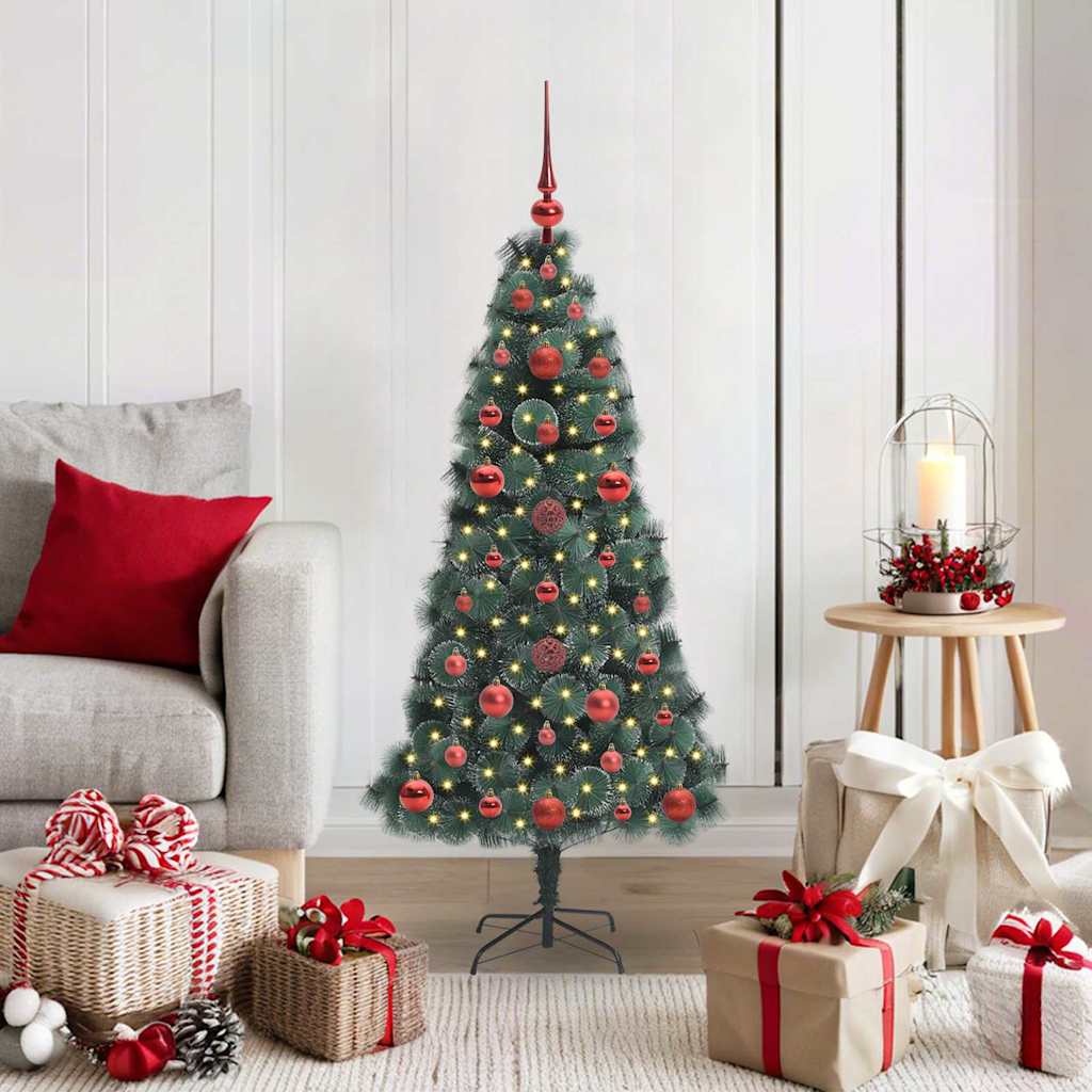 Artificial Pre-lit Kerstboom met Ballenset Groen 120 cm PET is nu te koop bij PeponiXL, paradijselijk wonen!