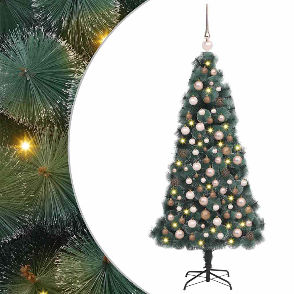 Kunstmatige Voorverlichte Kerstboom met Bal Set Groen 240 cm is nu te koop bij PeponiXL, paradijselijk wonen!