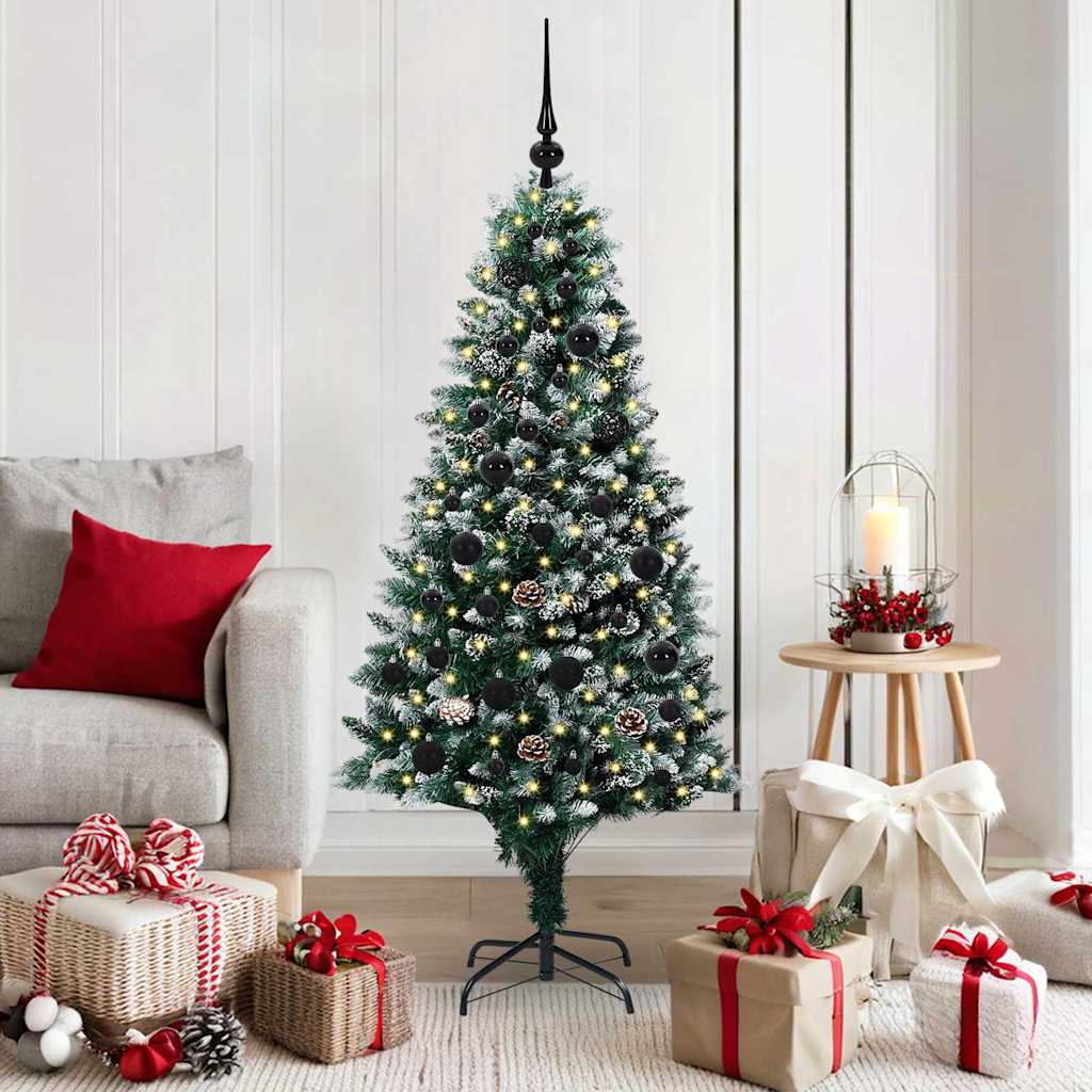 Kunstkerstboom Groen 150 cm PVC en Staal en Kunststof is nu te koop bij PeponiXL, paradijselijk wonen!